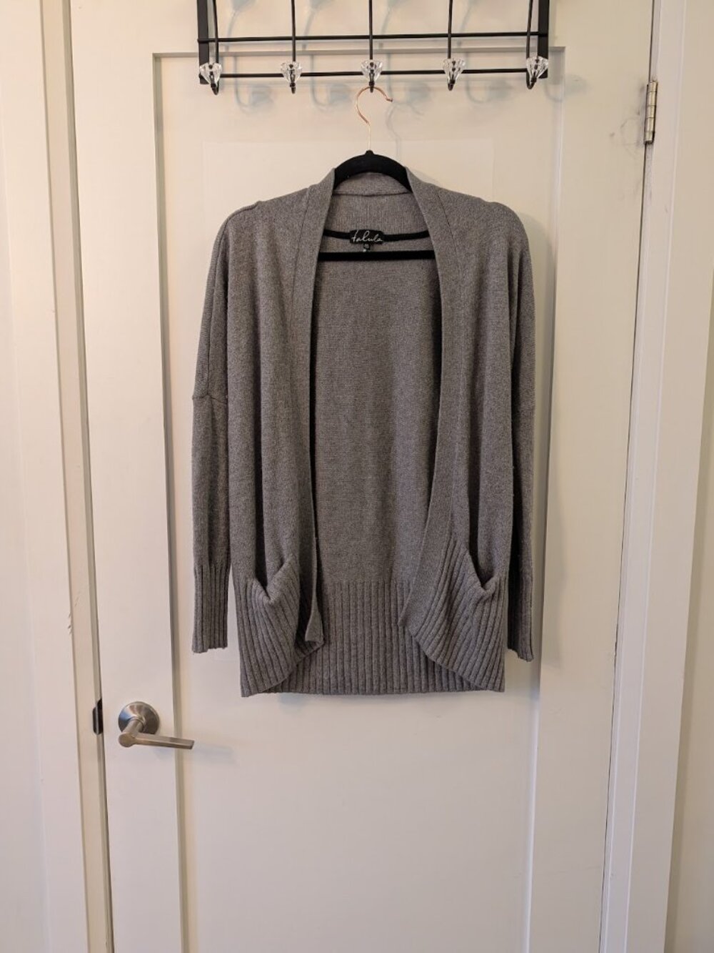 Talula by Aritzia Lenox Grey Angora Cashmere Cardigan XXS